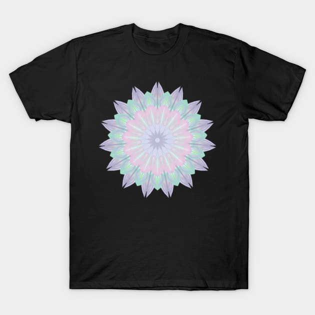 Purple bloom Mandala T-Shirt by Adele